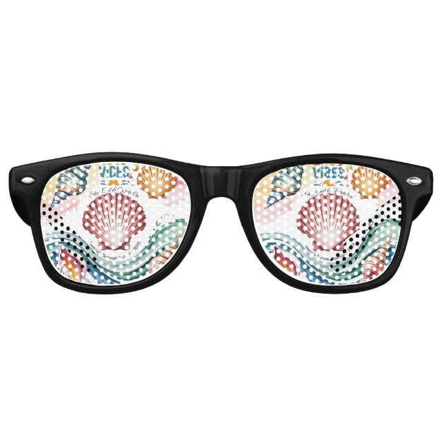 Summer Vibes Tropical Notebook  Retro Sunglasses (Front)