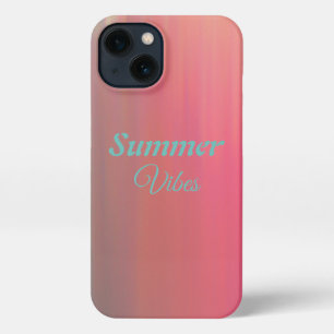 Summer Vibes Typography Watermelon Pink And Green  iPhone 13 Case
