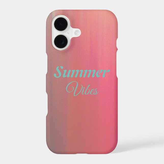 Summer Vibes Typography Watermelon Pink And Green  iPhone Case (Back)