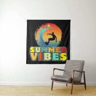 summer vibes vacation beach surfing surfer tapestry