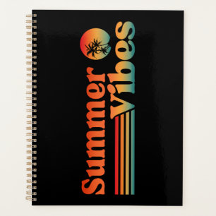 SUMMER VIBES VINTAGE SUNSET VACATION PLANNER