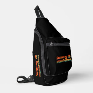 SUMMER VIBES VINTAGE SUNSET VACATION SLING BAG