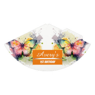 Summer Vibes Watercolor Butterfly - Birthday Party Hat