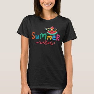 Summer Vibes Watermelon And Cocktail Women's T-Shirt