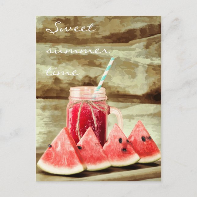 Summer Vibes Watermelon Postcard (Front)