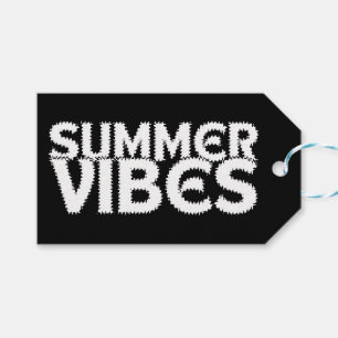 SUMMER VIBES WHITE TYPOGRAPHY GIFT TAGS