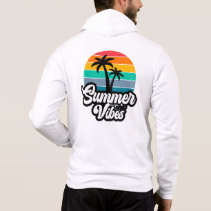 Summer Vibes with Palm Trees Design Hoodie