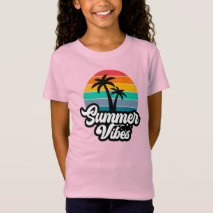 Summer Vibes with Palm Trees Design T-Shirt