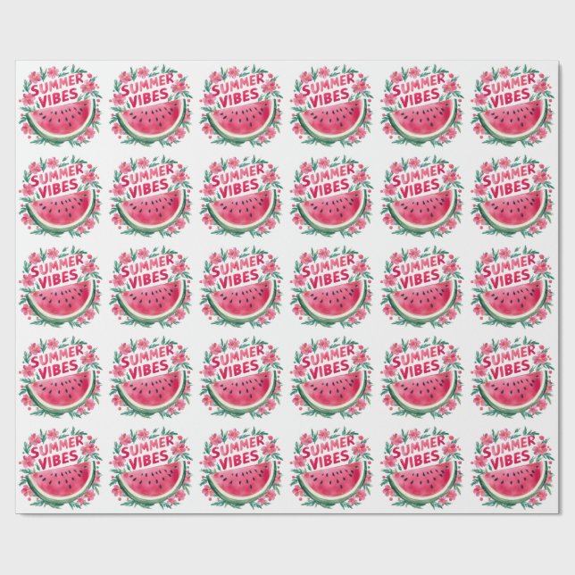Summer Vibes Wrapping Paper (Flat)