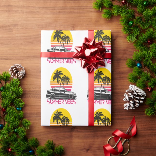 Summer vibes wrapping paper (Holiday Gift)