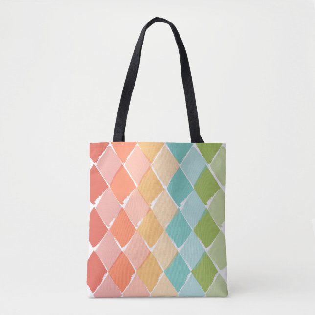 Summer vibrant colours pattern  tote bag (Front)