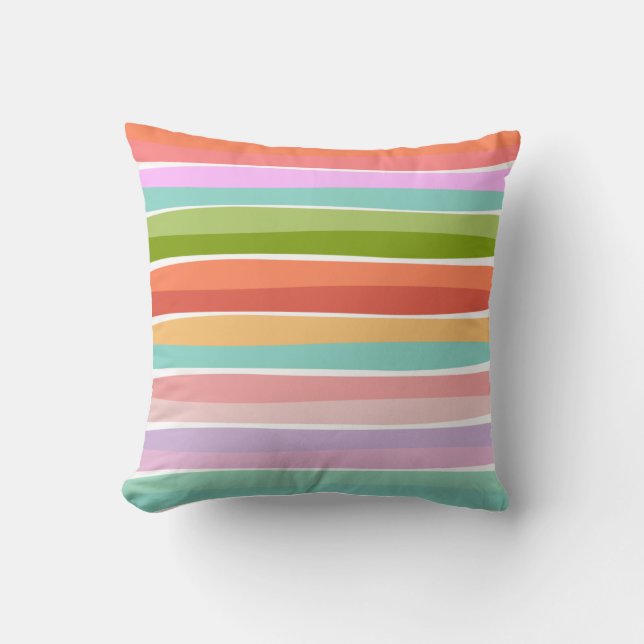 Summer vibrant stripe kids   cushion (Front)