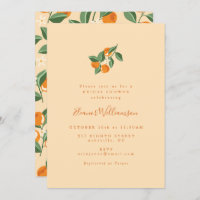 Summer Vintage Oranges Boho Nature Bridal Shower