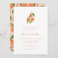 Summer Vintage Peach Fruit Boho Couples Shower