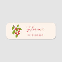 Summer Vintage Red Cherries Custom Bridesmaid Gift
