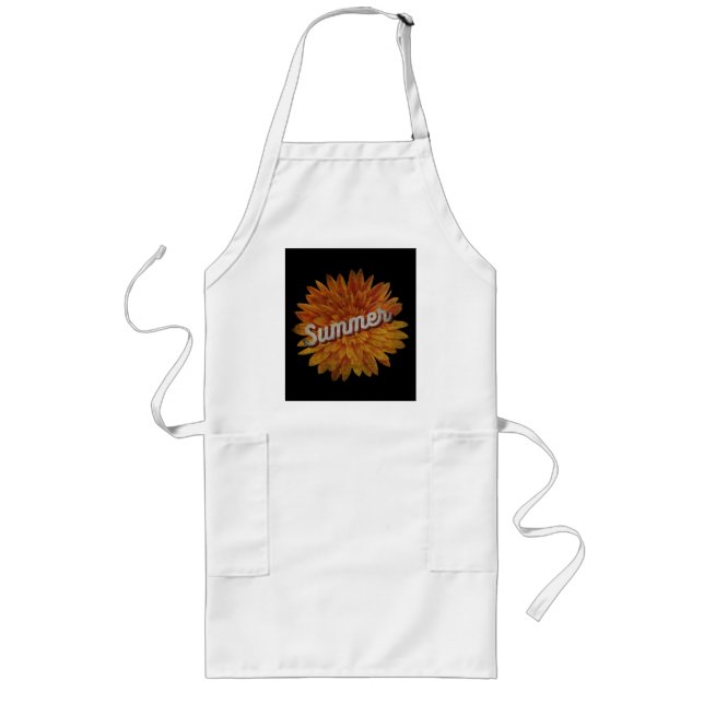 SUMMER VINTAGE SUNFLOWER LONG APRON (Front)