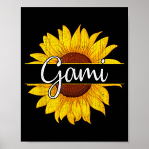 Summer Vintage Yellow Sunflower Graphic Sunflower Poster