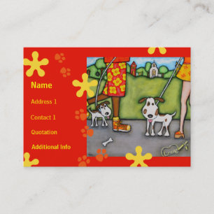 Summer Walk With Dogs and Cats Business Card