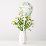 Summer Watercolor Floral Custom 90th Birthday Balloon<br><div class="desc">New for Summer 2024. Modern and colourful summer floral watercolor features pink,  turquoise blue,  yellow and orange flowers. They form rustic,  boho chic,  botanical frame around your birthday wishes. This item is part of the Summer Watercolor Floral collection. It contains professionally designed invitation templates,  welcome signs and party decorations.</div>