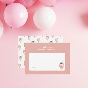 Summer Watercolor Strawberry Parenting Advice Card