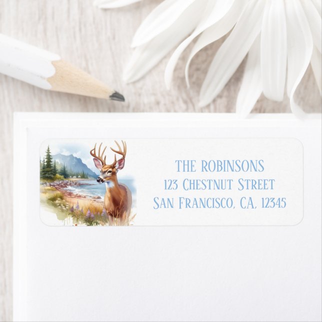 Summer Watercolor white tailed deer (Insitu)