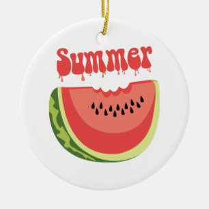 Summer Watermelon Ceramic Tree Decoration