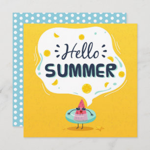 Summer Watermelon Greeting  Card