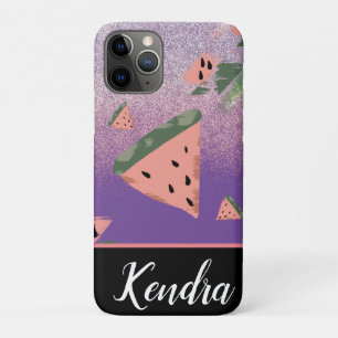 Summer Watermelon Illustration Pattern Sparkle Case-Mate iPhone Case