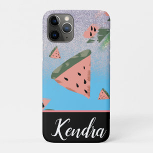 Summer Watermelon Illustration Pattern Sparkle Case-Mate iPhone Case