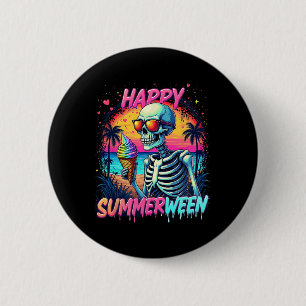 Summer Watermelon Jack-o-lantern Happy Summerween 6 Cm Round Badge