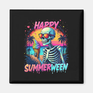Summer Watermelon Jack-o-lantern Happy Summerween  Magnet