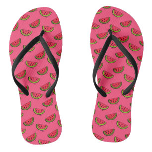 Summer Watermelon on Pink Pattern Jandals