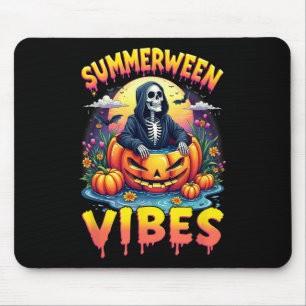 Summer Watermelon Summerween Vibes Skeleton Jack-o Mouse Pad