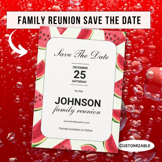 Summer Watermelon Theme Family Reunion Save The Date (Creator Uploaded)