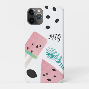 Summer Watermelon Tropical Leaf and Seeds Case-Mate iPhone Case