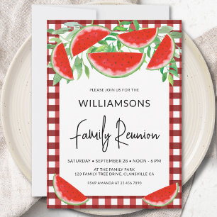 Summer Watermelons Family Reunion  Invitation