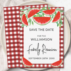 Summer Watermelons Family Reunion Save The Date Invitation