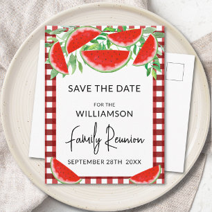Summer Watermelons Family Reunion Save The Date Invitation Postcard