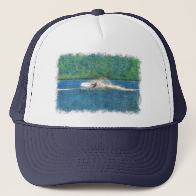 Summer Waterskiier and Lake Trucker Hat (Front)