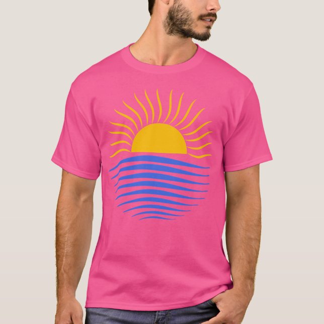 Summer Waves Sun And Ocean T-Shirt (Front)