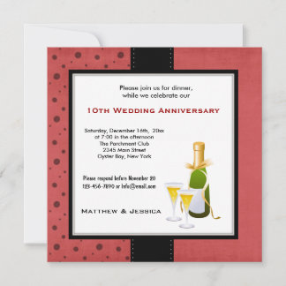 Summer Wedding Anniversary Invitation