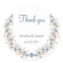 Summer Wedding Blue Wildflower Grass Wreath