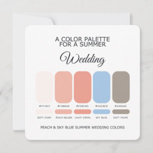 Summer Wedding Colour Palette 2026 Card