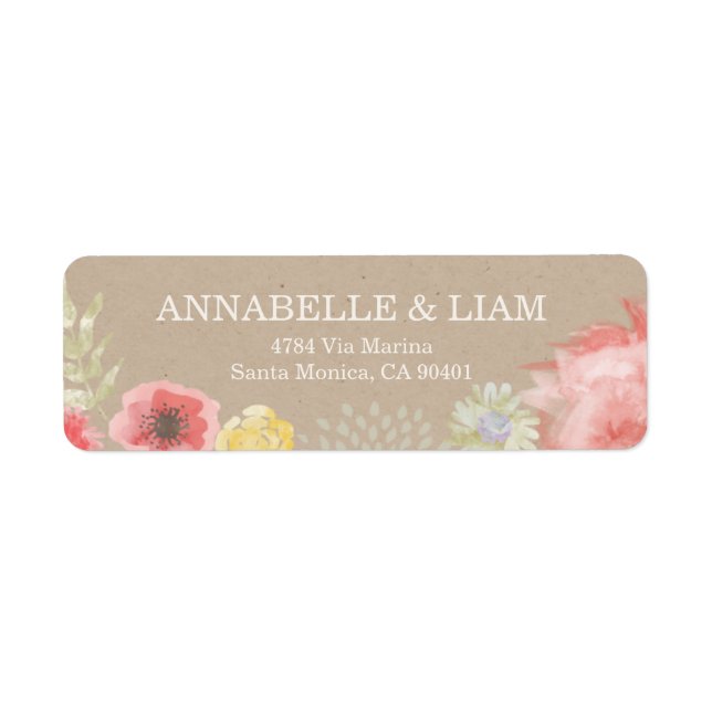 Summer Wedding Invitation Address Label (Front)
