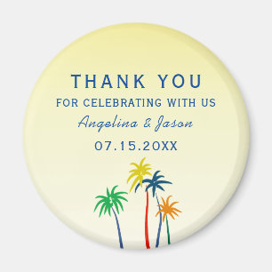 Summer Wedding Thank You Favour Magnet