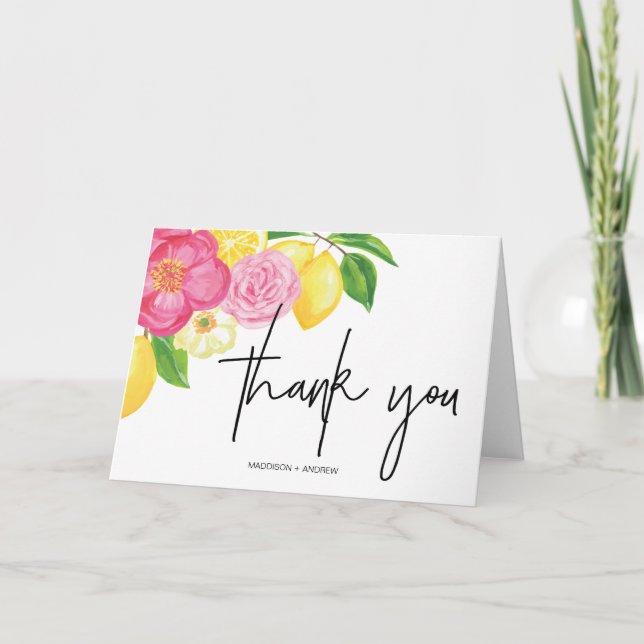 Summer Wedding Thank You Notes Engagement Thanks (Front)