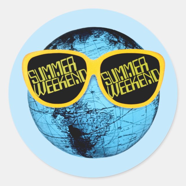 Summer Weekend - promo graphic Classic Round Sticker (Front)