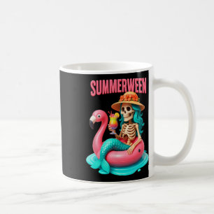 Summer-ween Mermaid Skeleton Flamingo Halloween Be Coffee Mug