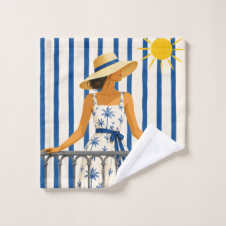Summer welcome keychain wash cloth