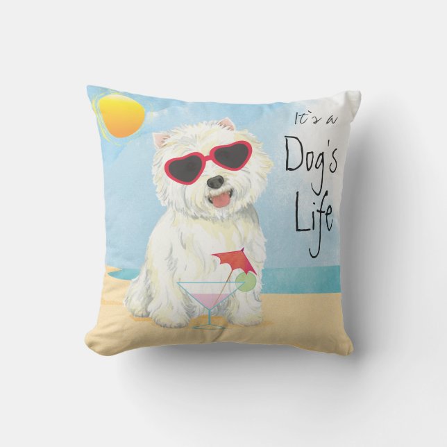 Summer Westie Cushion (Front)